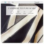 LumiSyne Winter Scarf Cashmere Shawl For Women Men Geometric Pattern Fashion Pashmina Scarves With Tassel Long Couple Style Scarf Cashmere Soft Warm Scarves Stole, Black/Beige, Talla única