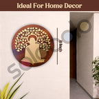 SWAGSTATION Swami Samarth MDF Spiritual Wall Hanging | Mandir & Home Temple Decor for Pooja Room, Office & Entrance (8 Inch)