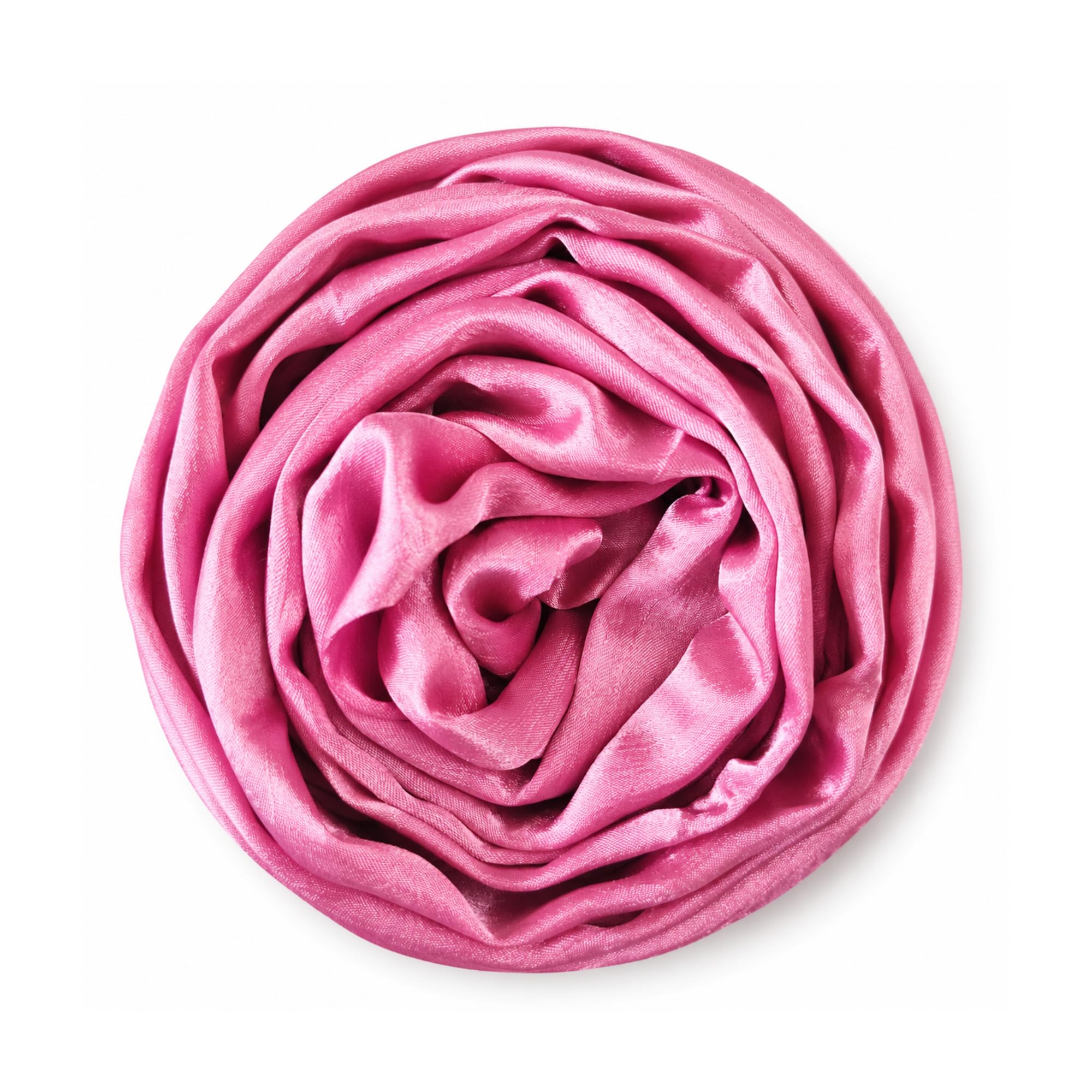 Leaf & FEATHER™ Muna Satin Hijab Scarf for Women | 200 x 70 cm | Silky Smooth & Lightweight | Daily and occational wear (Blush Pink)