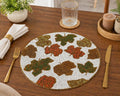 MFU - Made For You Round Beaded Table Placemat 14 Inches | Handmade Decorative Dining Mat | Charger Plate for Dining Table, Wedding, Party & Festive Decoration (Pack of 1) Kafalo