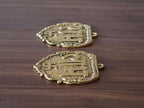 Kridaykraft Metal Shubh Labh Wall Hanging, Golden, Decorative Door Hanging, Swastik Design, 11 cm, 80 gm
