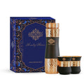 INDIAN ART VILLA Copper Drinkware Black Silk Finish, Set of 2 Glass and 1 Bottle, Volume - Glass 300 ML, Bottle 1000 ML