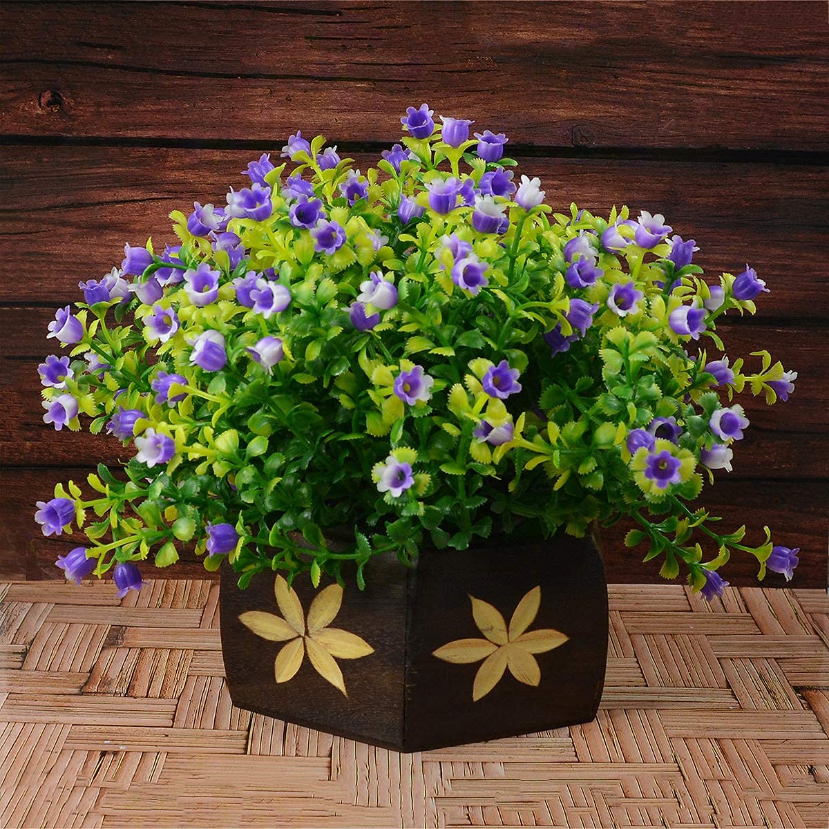 Reiki Crystal Products Beautiful Artificial Bonsai Plant with Pot | Bonsai Tree/Plants | Bonsai Tree for Indoor with Wooden Pot for Office Home Decor Showpiece (Pack 0f 1 pc)