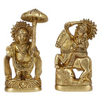 ARTVARKO Brass Dasavatharam of Lord Vishnu Statues Ten Incarnations Avatars Idol Murti Temple 3 Inch.