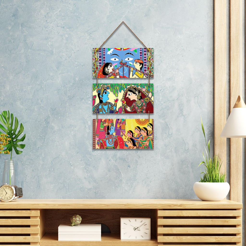 Artvibes Traditional Indian Art Decorative Wall Art MDF Wooden Wall Hanger for Living Room | Modern Decoration Items | Living Room | Bedroom | Office | Artwork | Wall Poster | Gift Items (WH_9433N)