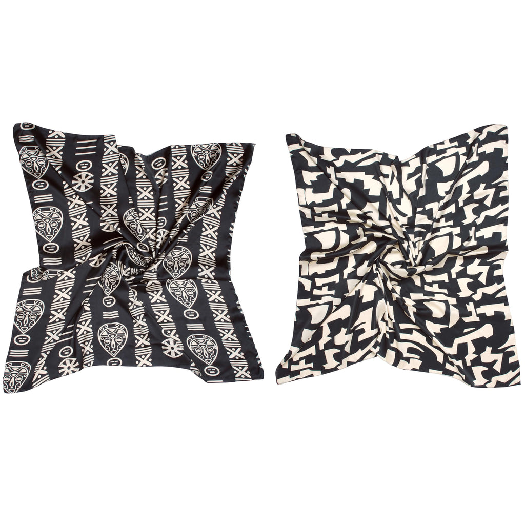 Sahil Fashion Women Luxury Square Scarf – Soft Silk Satin | Stylish Printed | Multi-Way Drape | 100x100 cm