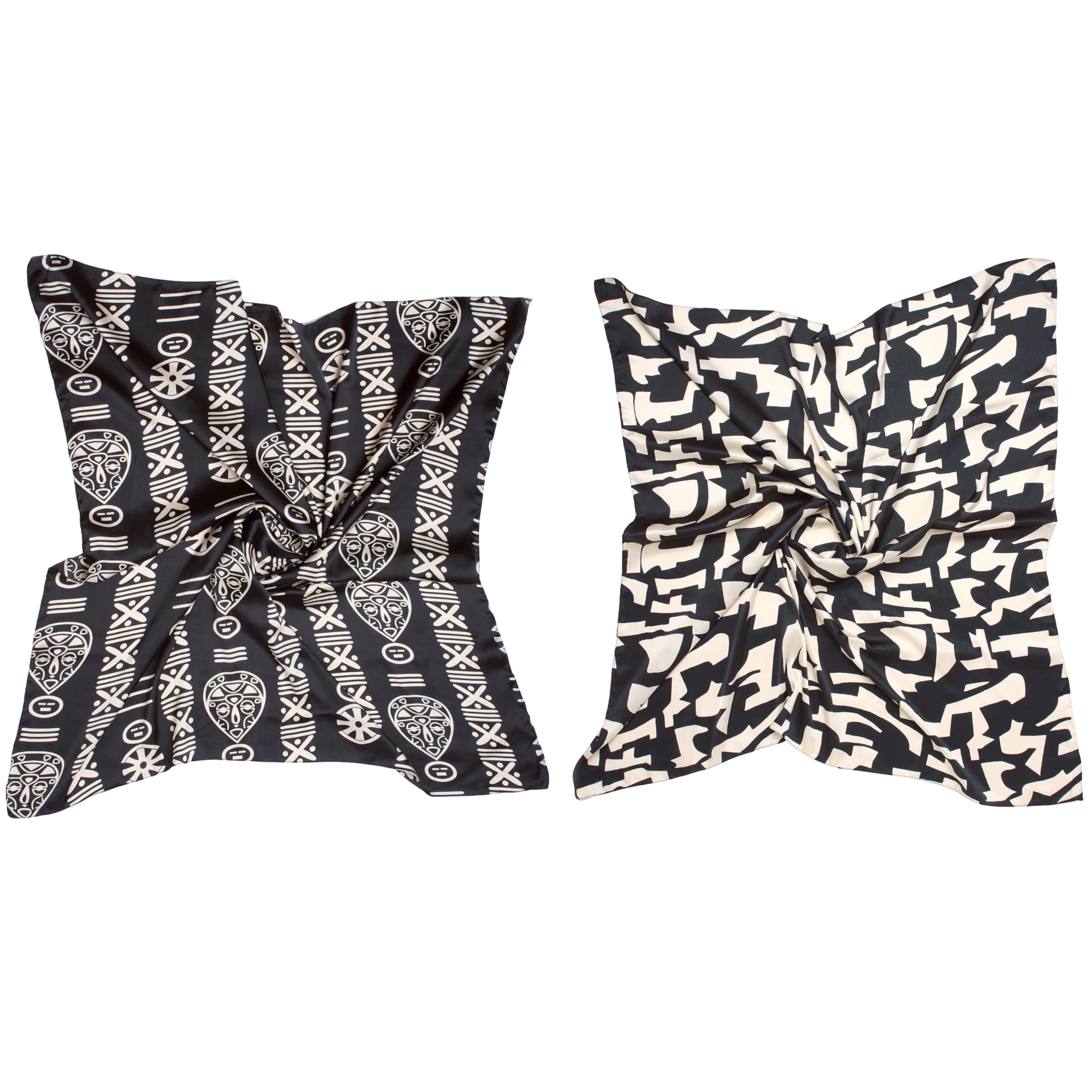 Sahil Fashion Women Luxury Square Scarf – Soft Silk Satin | Stylish Printed | Multi-Way Drape | 100x100 cm