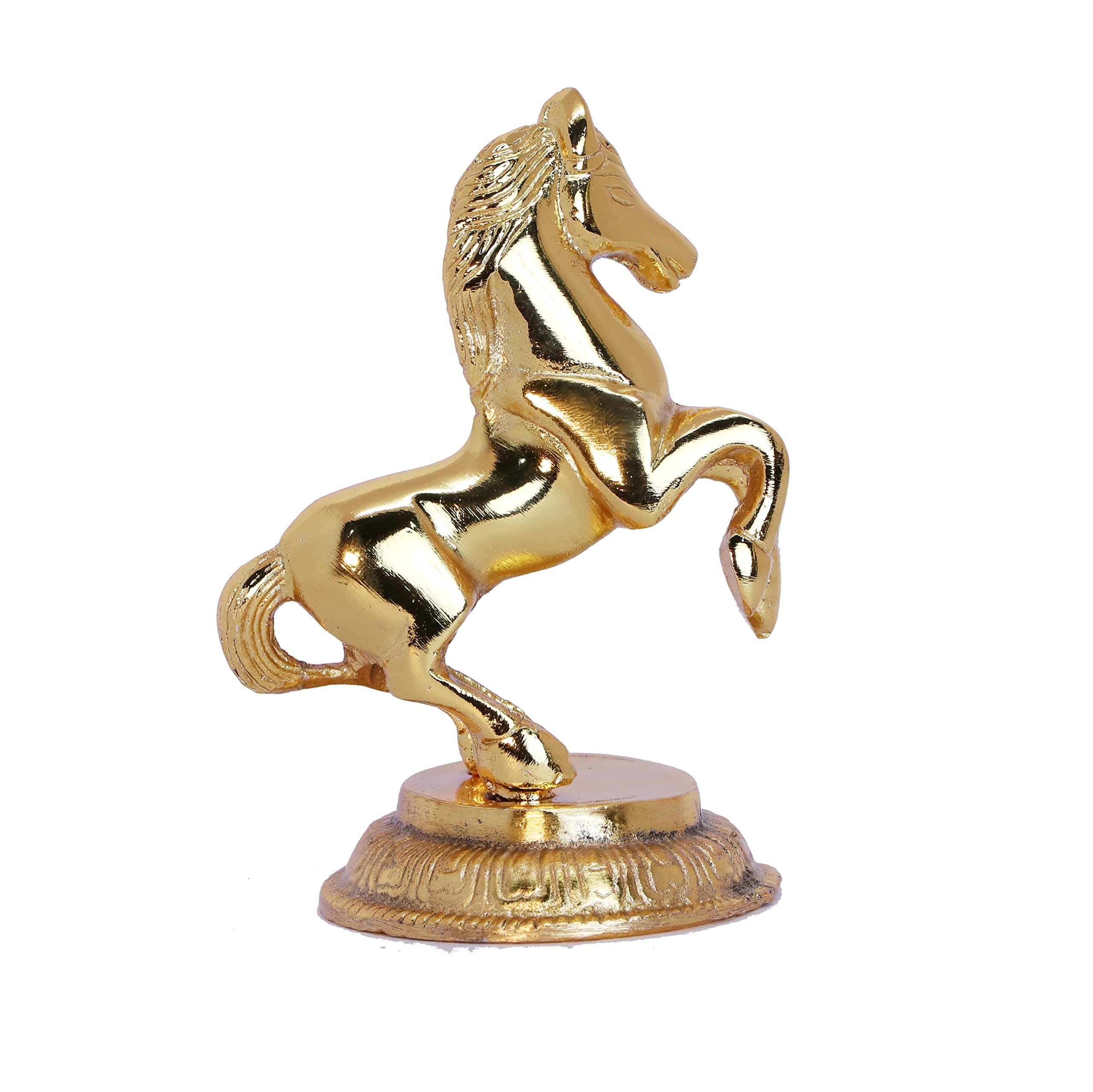 KridayKraft Jumping Horse Metal Statue for Wealth Table Top Figurine for Living Room Bedroom Home Office Animal Decorative Showpiece Feng Shui Vanstu Sculpture for Gift Purpose.