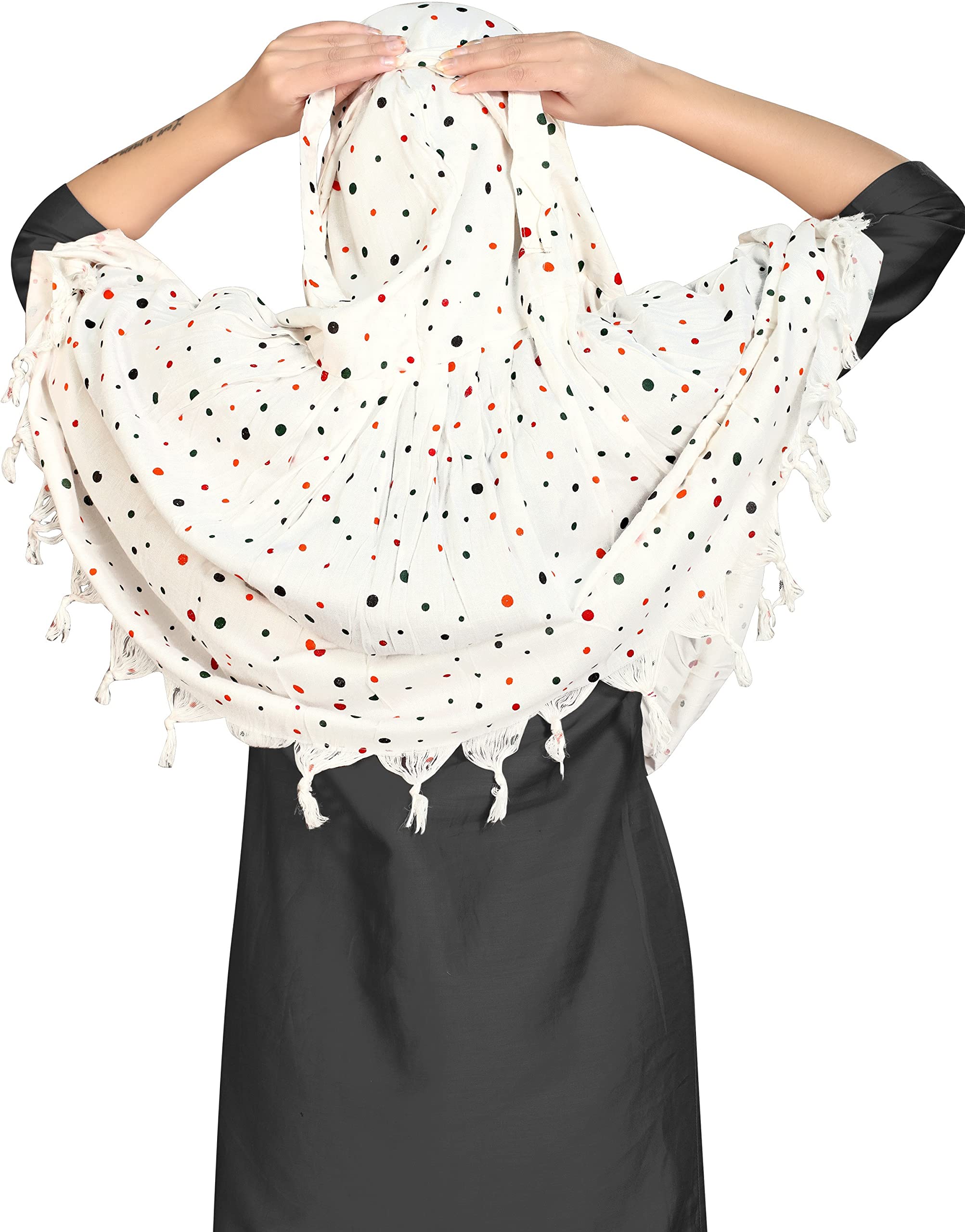VASTTRAM Women's Pure Cotton Long Scarves Scarf Cum Mask usable for Driver Anti Pollution Full Face Cover With UV Sun Rays Protection