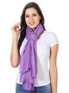MUFFLY Fine Blended Ultra Soft & Warm Wool Silk Unisex Pashmina Shawl, Stole & Wrap with Hanger (Mouve)