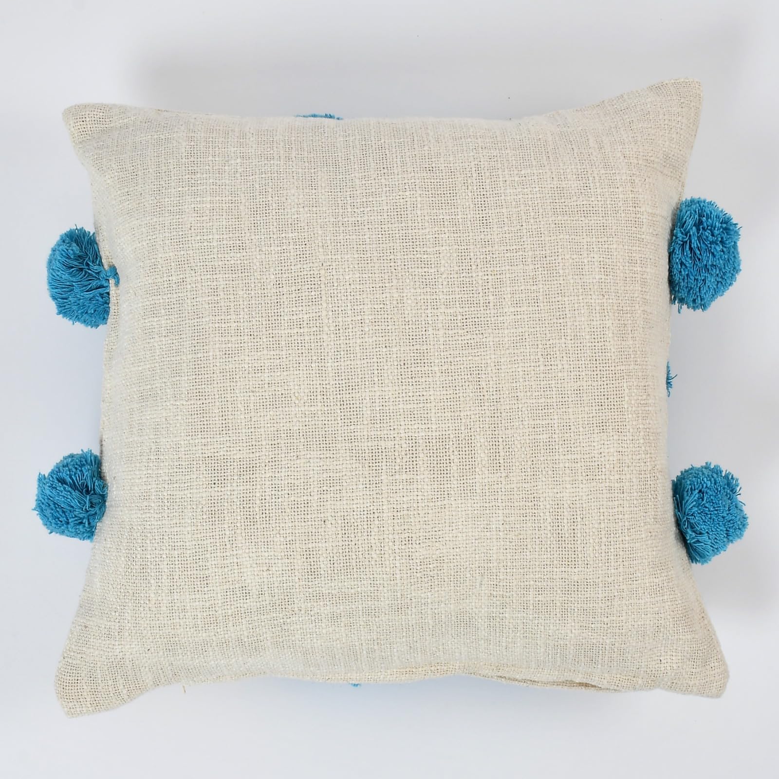 Furnistitchs Premium Decorative Throw Cushion Pillow Cover Boho Home Decor - Living Room Bedroom Couch Sofa Cushion Covers 16 inch x 16 inch (2, Dark Blue Circles)