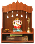 DIVOKAH® Beautiful MDF Wooden Temple/Home Temple/Pooja Mandir WDN Bell