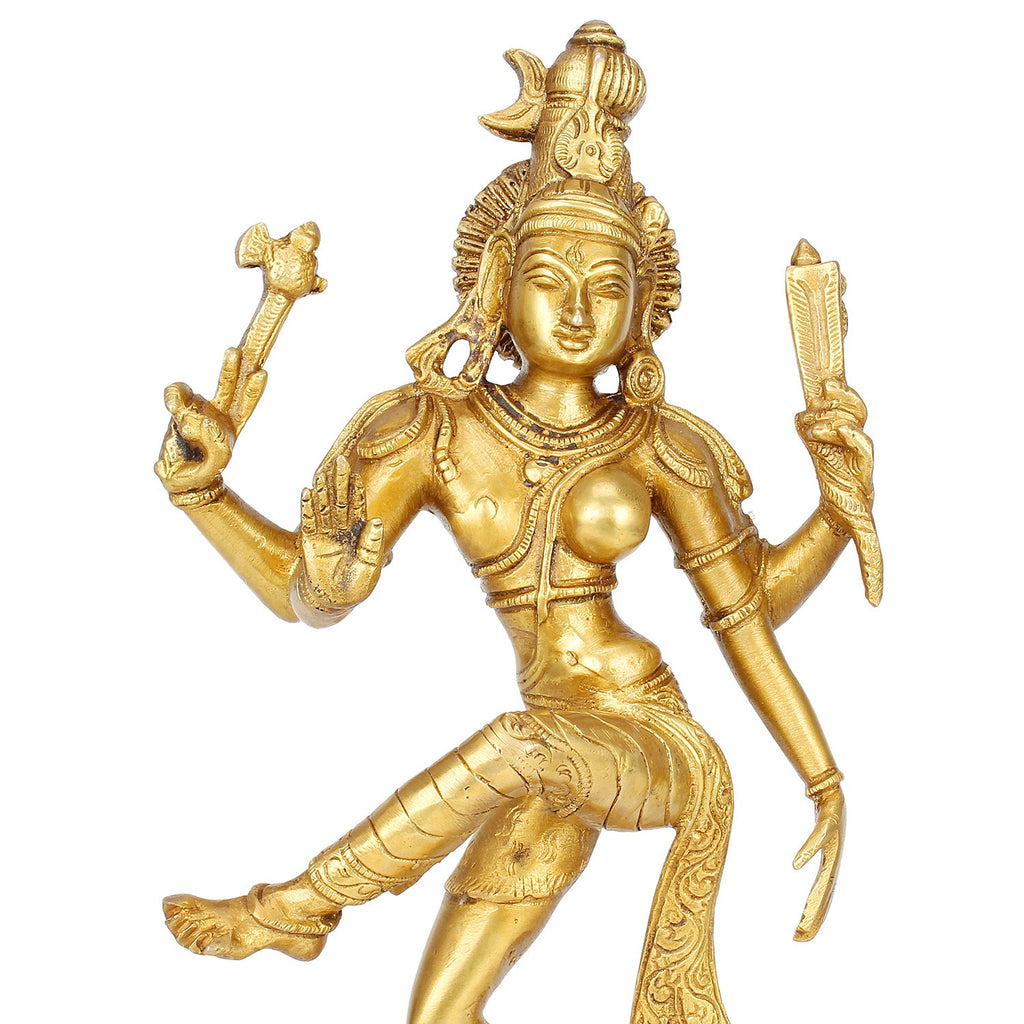 SVARUP Brass Ardhanarishvara, (Half Shiva & Parvati) Ardhnarishwar Statue, Ardhnari, Shiv Double Avatar, Height 12 Inch Weight 3.4 Kg Color Gold