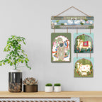 Artvibes Divine Cow And Lord Shrinathji Pichwai Art Wall Hanging Home Decorative Wall Art for Living room | Spiritual Decor Items | Wall Sculpture| Stylish Modern Decor Item | Gift Items (WH_6535N)