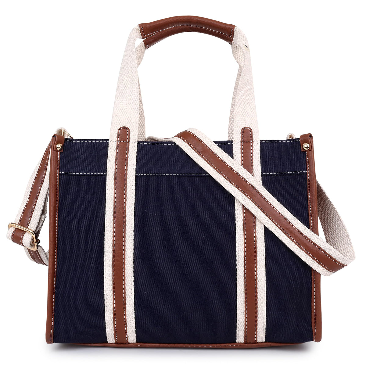 Womanix Tote Bag NIWAR Canvas Bag 12 inch Work Shoulder Bags Casual small Briefcase Handbag for Travel, Office, College (0045)