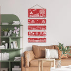 Artvibes Red Warli Tribal Art Wooden Wall Hanging Decoration Items for Home | Bedroom | Mdf Designer Artwork Decorative for Living Room | Ideal Gifts | Stylish Modern Decor Item (WH_6720N)