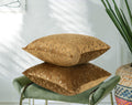 RD TREND® Premium Velvet Cushion Covers Set of 2 | Soft Decorative Throw Pillowcases for Sofa, Bed & Living Room | Cushion Cover 18 inch x 18 inch (45x45 cm) Golden Brown