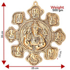 KridayKraft Multicolour Handmade Decorative Metal Aast Vinayak Ganesh Ji Statue