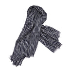 AQVA Printed Cotton Scarf for Women Stylish (Steroid Navy) | Head and Face Cover Scarf for Girls with 100% Cotton | Soft & Lightweight Scarves/Stoles for all Weather (72 x 43 in)