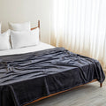 HOMEMONDE Premium Plush Solid Summer Single Bed Dohar/AC Blanket | 220 GSM Reversible Lightweight Cozy Soft for Bed, Sofa, Couch, Travel & Camping | 140x229 Cm - Grey Kafalo