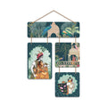 Artvibes Indian Devotional Pichwai Art Shri Radha & Krishna Wooden Wall Hanger for Home | Spiritual Decor Items | Wall Poster | Artwork| Stylish Modern Decor Item | Gift Items (WH_6532N)