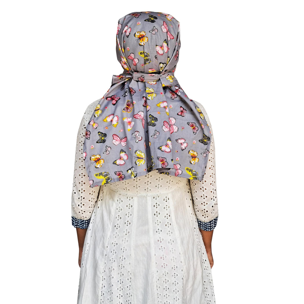 Switchon Export quality Cotton Multi color scarf hijabf for women for 12 yrs and above (Grey_Multi)
