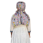 Switchon Export quality Cotton Multi color scarf hijabf for women for 12 yrs and above (Grey_Multi)