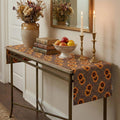 PRAKARTIK BY INDUARTS 135 cm Dining Table Runner - Sunflower Animal Print Theme,Digital Print, Washable, Indoor/Outdoor, Heat-Proof, Wipe & Clean (135X33 cm) Yellow & Brown Kafalo