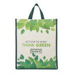 DOUBLE R BAGS Unisex Eco-Friendly Reusable Cotton Canvas Casual Bag with Reinforced Handles (Think, 40.6x35x10 cm) | Multi-Purpose Grocery, Kitchen Essentials, Fruits & Veggies Bag | Pack of 1