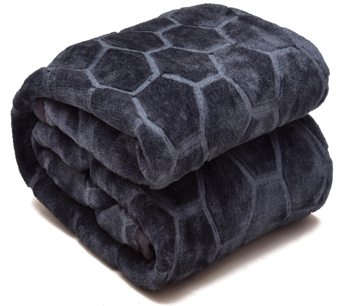 BENAVJI Mink Floral Embossed Super Soft AC Bed Velvet for Winter Blanket (Double, Grey) Kafalo