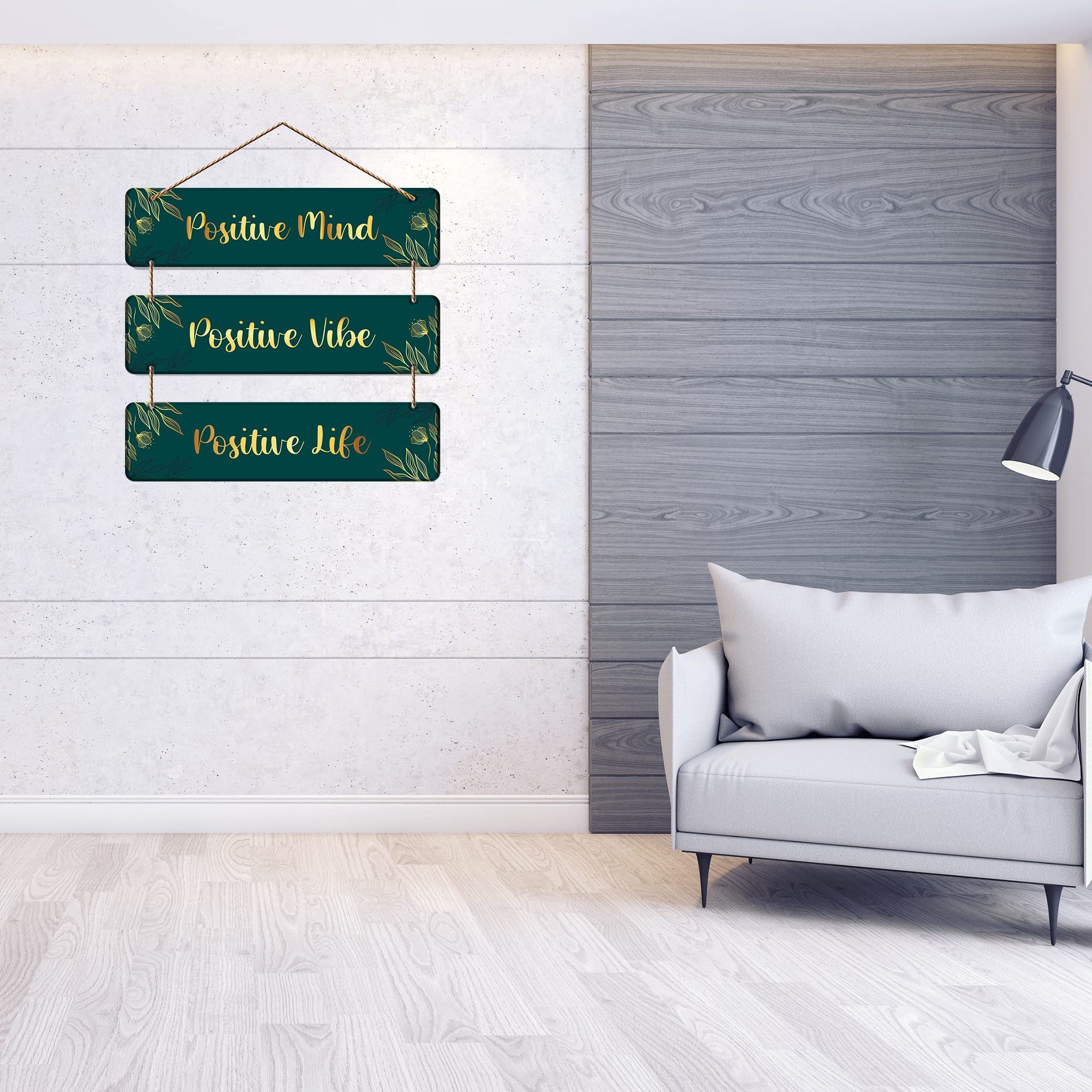 Artvibes Positve Mind Designer Wall Hanging Wooden Art | Quotes Decor Item | Wall Poster | Office Decor | Inspirational Quotes Wall Art | Mdf Wall Decoration | Wall Accents | Gift Items (WH_5310N)