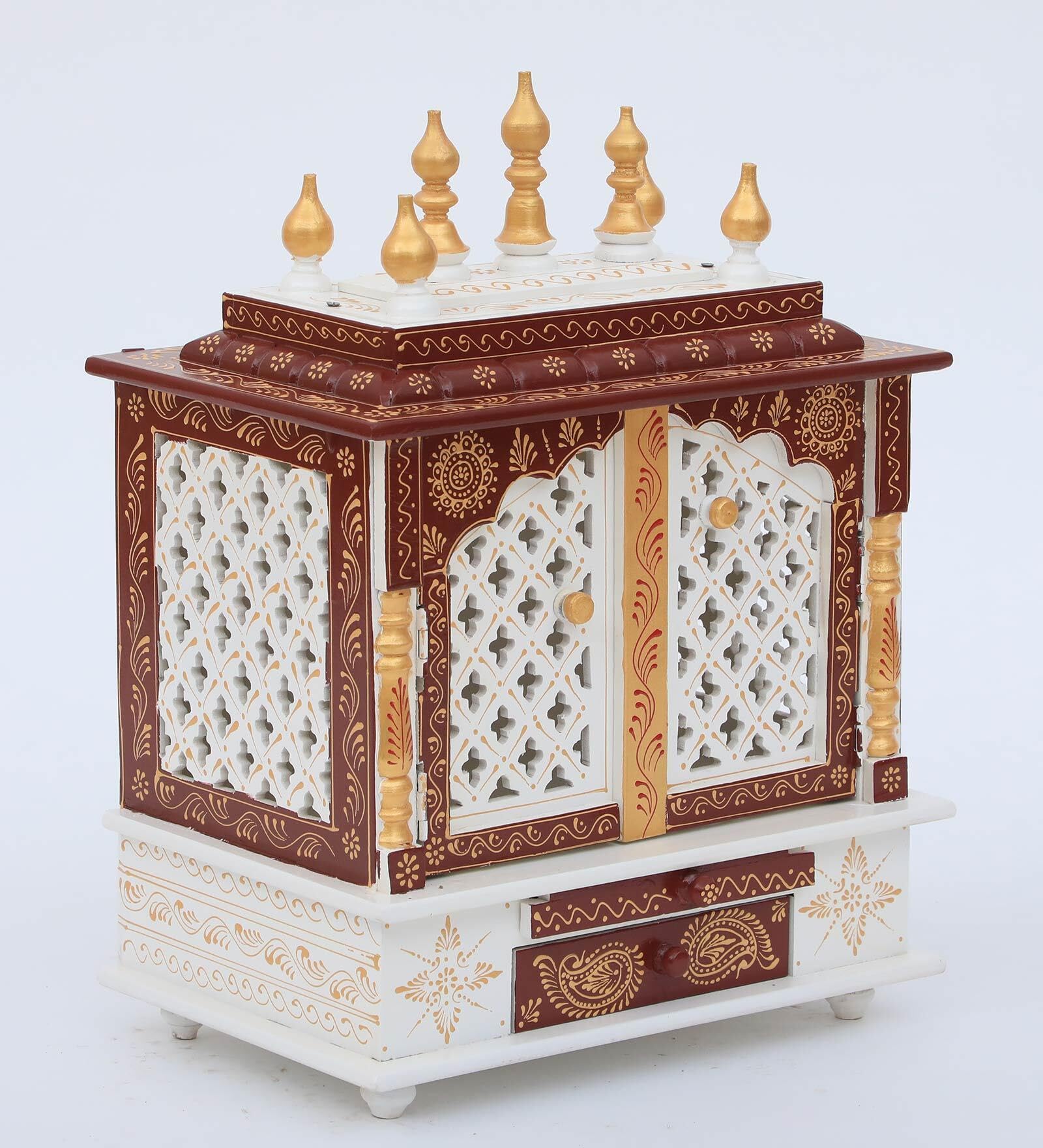 Kamdhenu Art and Craft Wooden Temple/Home Temple/Pooja Mandir/Pooja Mandap/Temple for Home (Cpjali60 Cm)