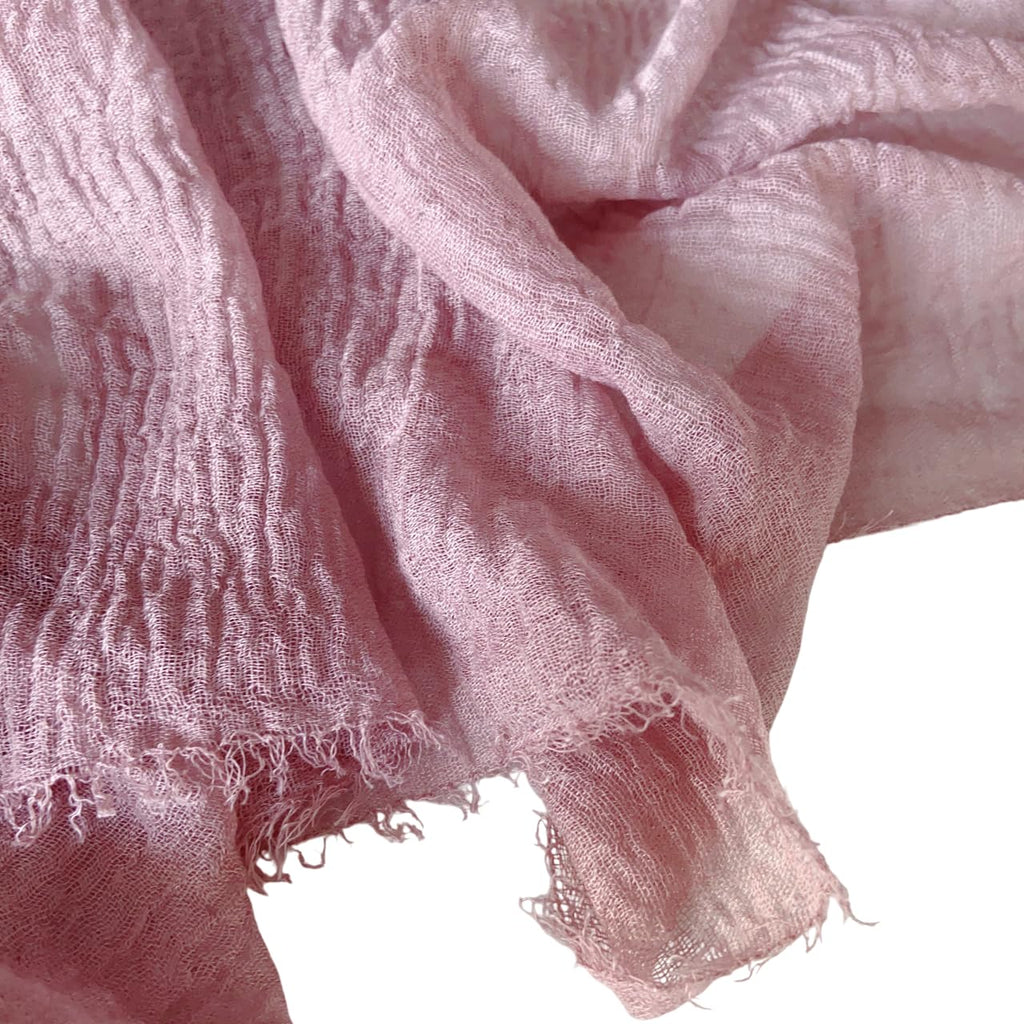 CrossKulture Crinkled PolyCotton Scarf for Women - 180 x 90 cm Stole for Women | PolyCotton Scarf for Summers, Head Cover for Women | Lightweight Scarf for Women | Women Accessory (Champagne)