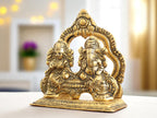 KridayKraft Metal Lakshmi & Ganesha Idol Pair – Gold-Finish Mini Statues (12 cm 5 Lenth × 12 Cm Hight 5), 200 g – Auspicious Home Puja Decor & Diwali Gift