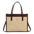 EMPOLUXE Tote Handbag for Women, Ladies Purse for Women, Stylish Office Tote Bag, Latest Women's Handbag with Bag Organiser, Shoulder Bag for Daily Use & Gift for party and travel Beige dark brown