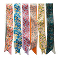 6 Pack Fashion Scarves for Women, Versatile Boho Head Scarf, Satin Scarf for Hair, Neck, Wrist, and Purse Accessories