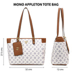 Lavie Signature Women's Mono Appleton Tote Handbag | Tote Bag for Work | Ladies purse | Stylish Shoulder Bag | Gift for Women