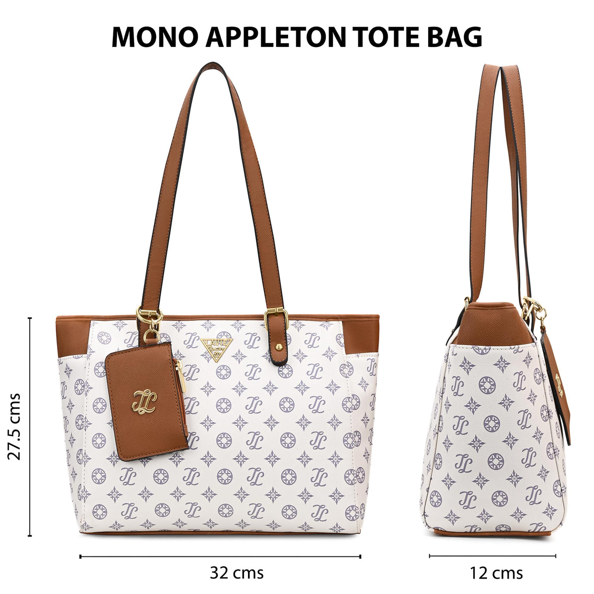 Lavie Signature Women's Mono Appleton Tote Handbag | Tote Bag for Work | Ladies purse | Stylish Shoulder Bag | Gift for Women