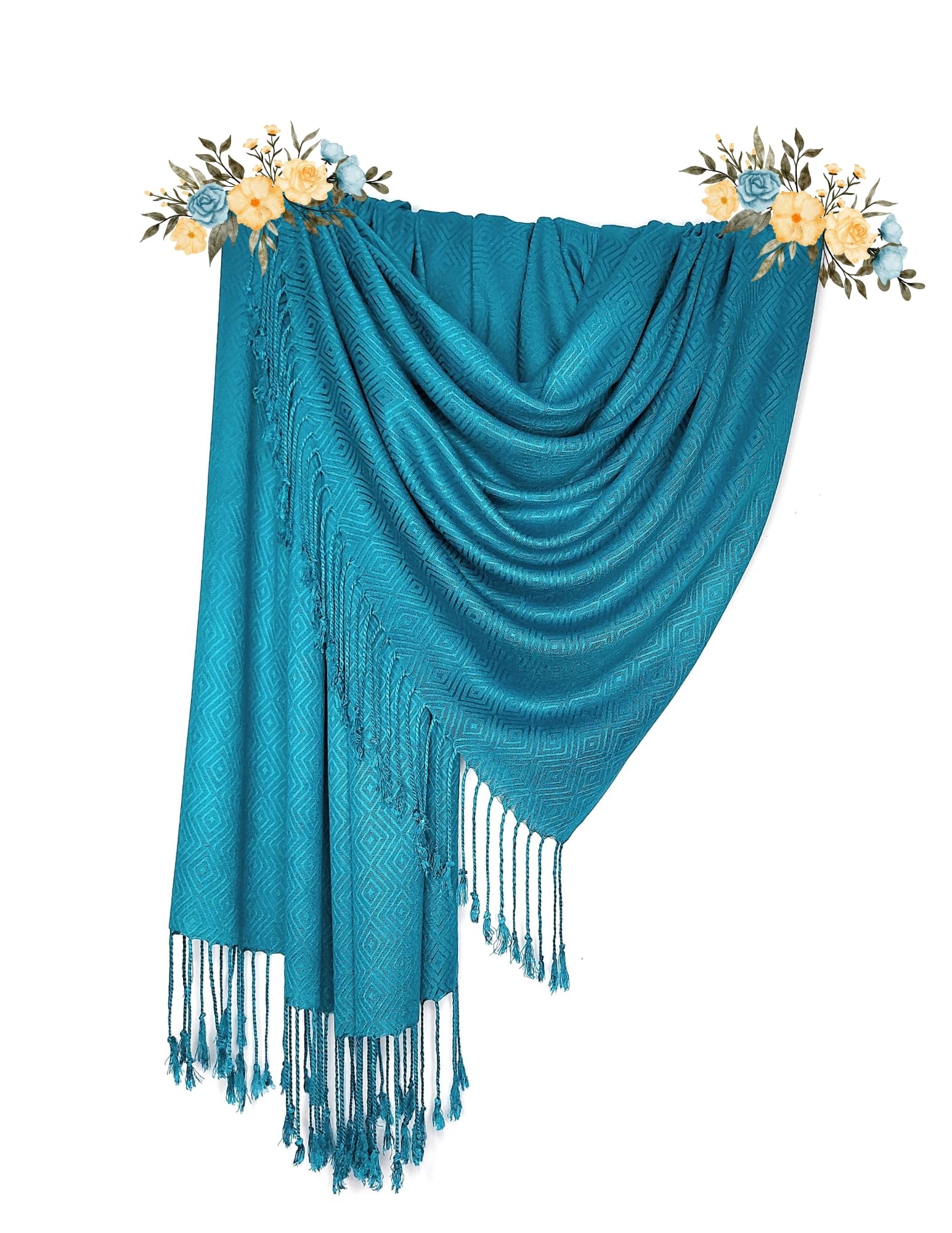 Chandwasia Viscose Doby Weaving Fabric Scarf, Stole & Shawl | Stylish All-Season Accessory for Girls, Ladies, Women & Men | Summer & Winter Wear