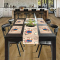 PRAKARTIK BY INDUARTS Dining Table Mats Set of 4 with 135 cm Runner - Elephant Ethnic Theme,Digital Print, Washable, Indoor/Outdoor, Heat-Proof, Water Resistant, Wipe & Clean (47X33 cm) Cream Kafalo
