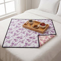 MUSHIES Waterproof Bed Server Mat (Maroon/Purple Floral, 36x36 Inch) Reversible 3-Layer Bedsheet Protector & Food Mat for Eating on Bed | Heavy-Duty Bed Server Food Mat for Kids, Adults & Patients Kafalo