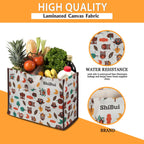 SHIBUI Big Heavy Duty Large Eco Waterproof Cotton Canvas Cloth Grocery Shopping Bag for Men Ladies Vegetable Milk Fruits with Hand Carry Handle Lunch Box Jhola Tote Bags (3, Multi-Color)