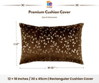 RD TREND® Velvet Rectangular 12x18 Inches Cushion Covers Set of 2 | Throw Pillow Covers for Sofa, Bed & Living Room | Perfect for Home Décor Chocolate Brown