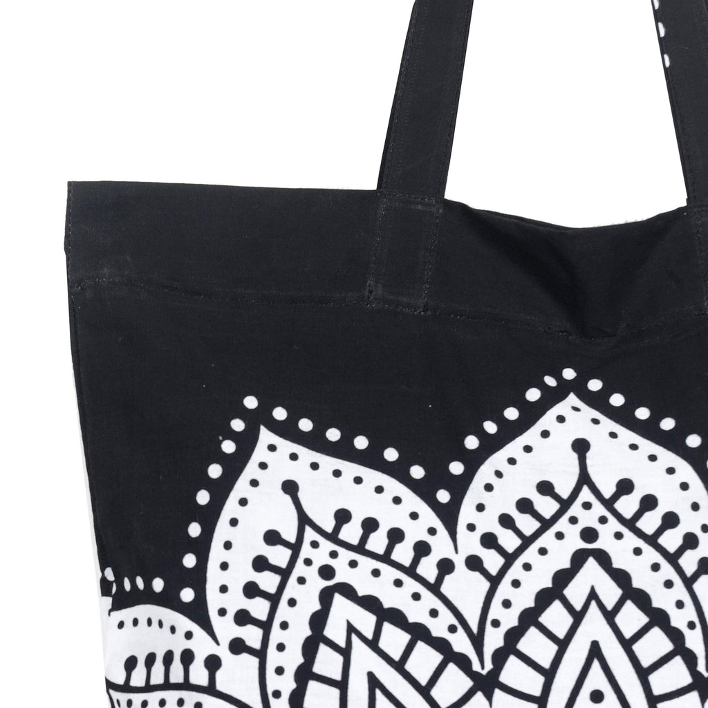 Ravaiyaa - Attitude is everything Cotton Shopping Bag Purse Bags Women Tote Shoulder Handbag (Black Ombre Bag)