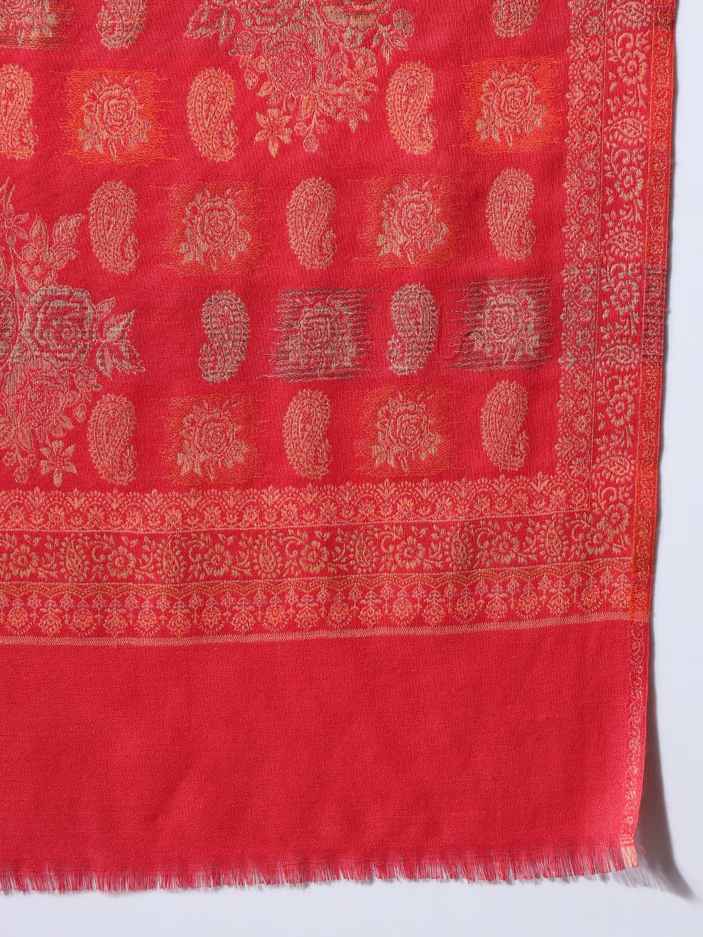 Pashmoda Women Firoza Woven Design Jamawar Shawl (Size 101X203 CM)