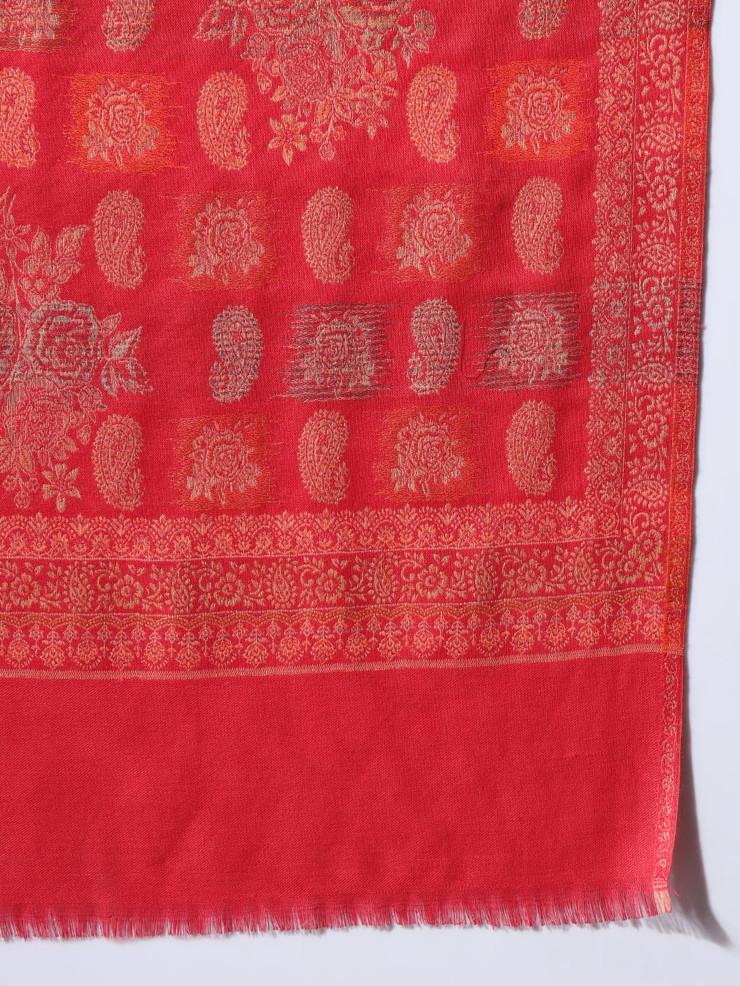 Pashmoda Women Firoza Woven Design Jamawar Shawl (Size 101X203 CM)