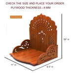 DIVOKAH® MDF Wooden Temple/Wooden chowki/Laddo Gopal Jhula/Swing/God singhasan (WDN SQRGNS)