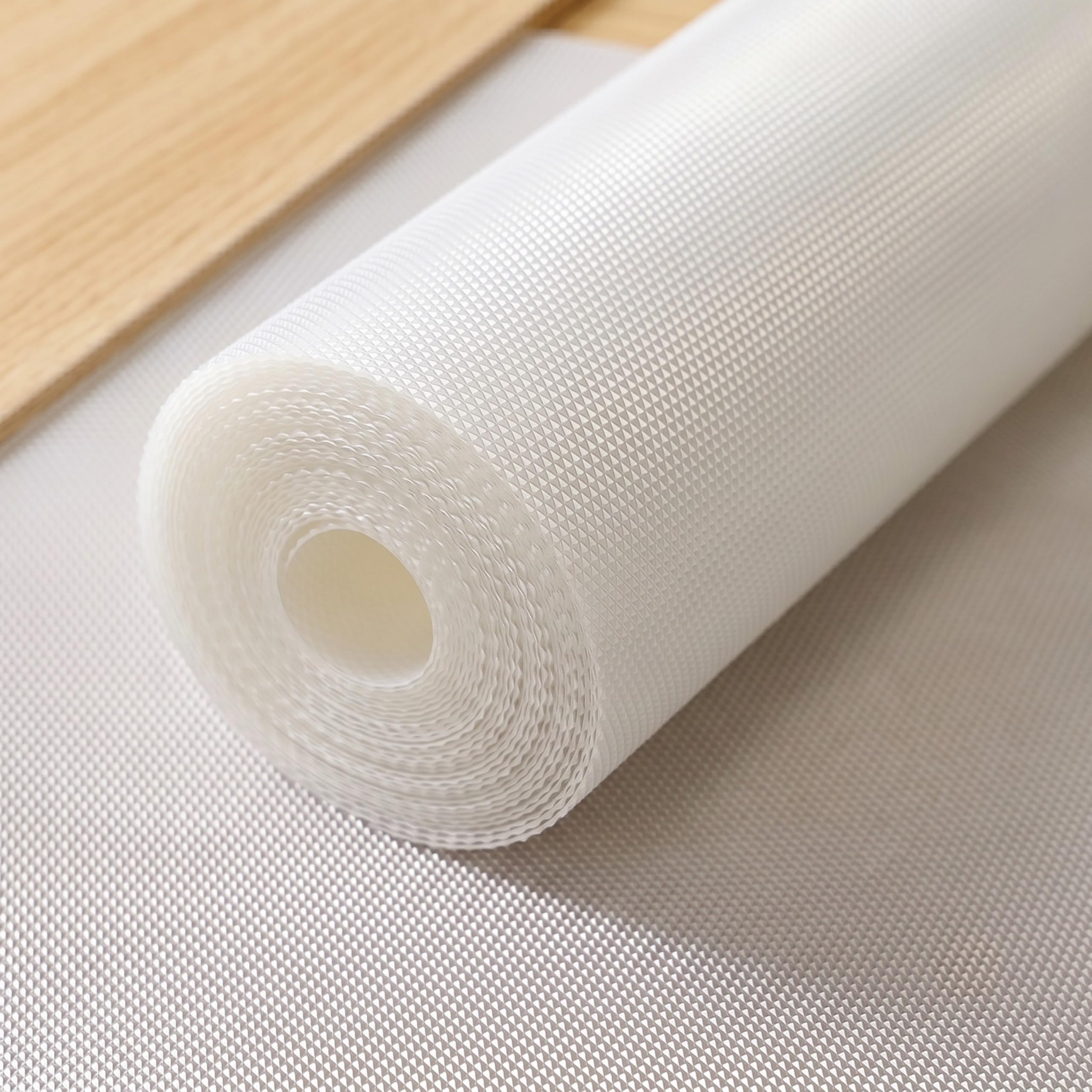 EASYHOME Multipurpose EVA Anti-Slip Mat (45cm x 3 Meter, Clear) – Waterproof, Washable Shelf Liner Roll Sheet for Kitchen, Bathroom, Drawers, Cabinets, Fridge & Table Mat Kafalo