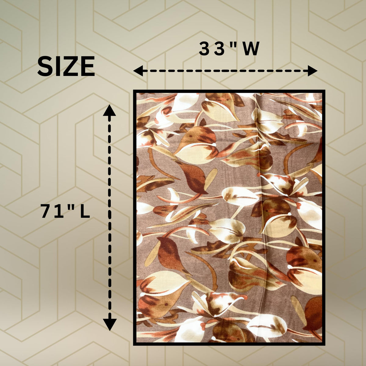 FAHABO Scarf for Women Stylish Print Viscose Cotton | Hijab Scarf | Stole | Soft, Lightweight, and Latest Scarves | 71 x 33 Inches (Blossom Brown)