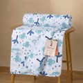 Trance Home Linen 100% Cotton | Kids Dohar | Double Bed | 150 GSM | Reversible Ac Comforter | Light Weight All Season Soft Blanket (84x88 Inches | Blue Elephant) Kafalo